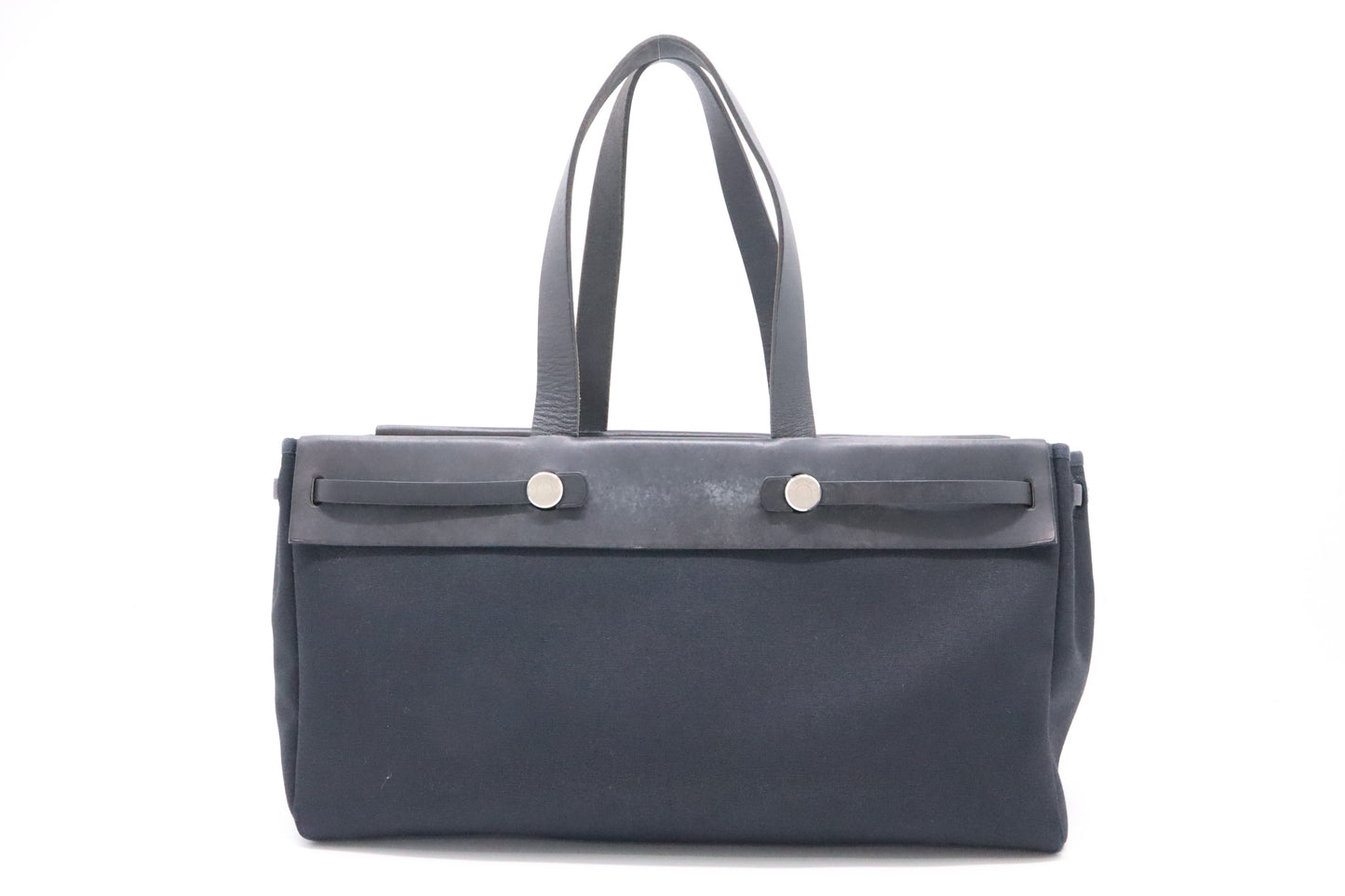 Hermes Herbag Cabas 40 in Black Canvas