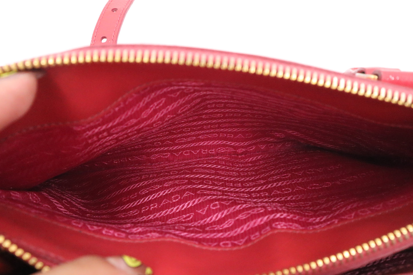 Prada Medium Galleria in Pink Patent Leather