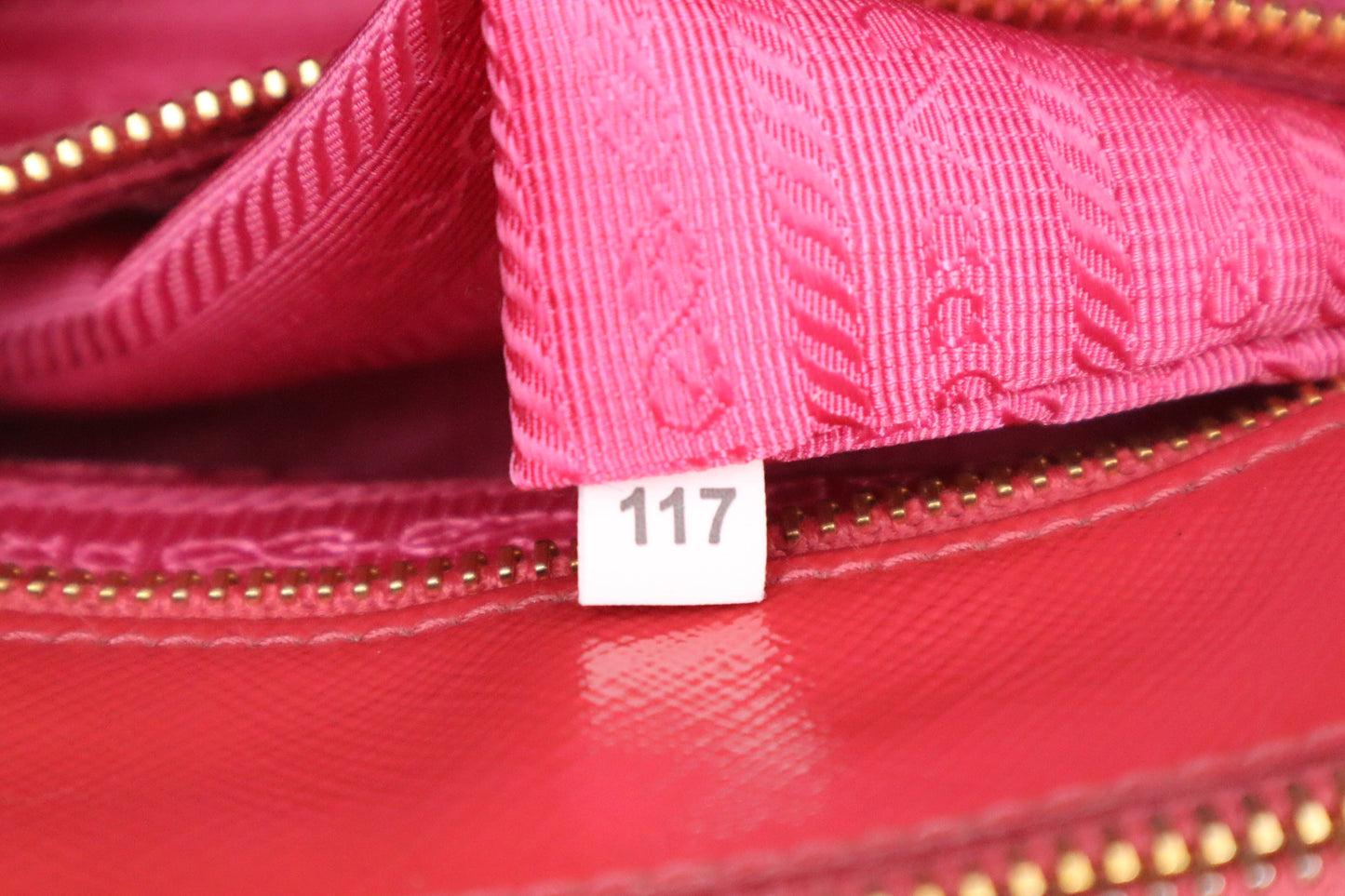Prada Medium Galleria in Pink Patent Leather