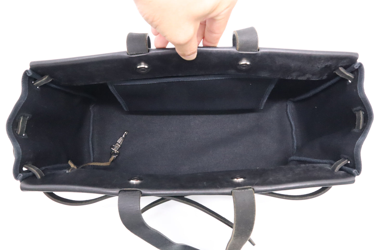 Hermes Herbag Cabas 40 in Black Canvas