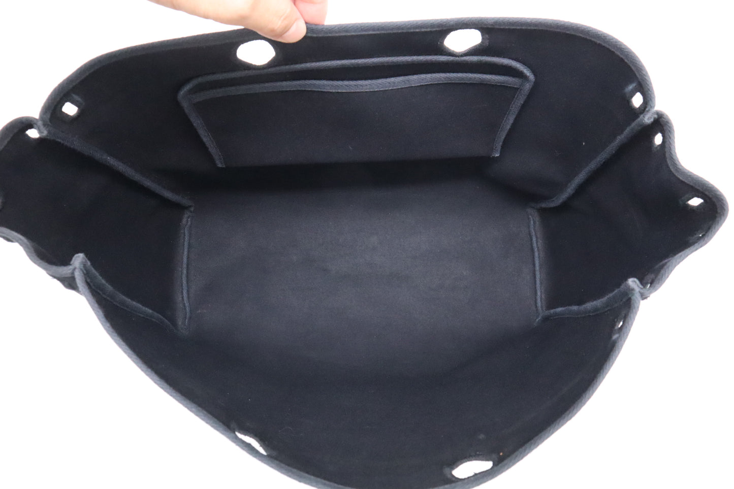 Hermes Herbag Cabas 40 in Black Canvas
