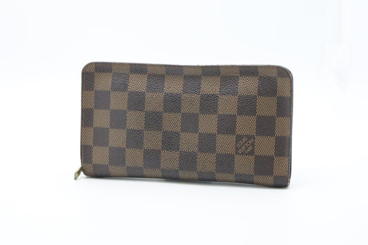 Louis Vuitton Zip Wallet in Damier Ebene Canvas