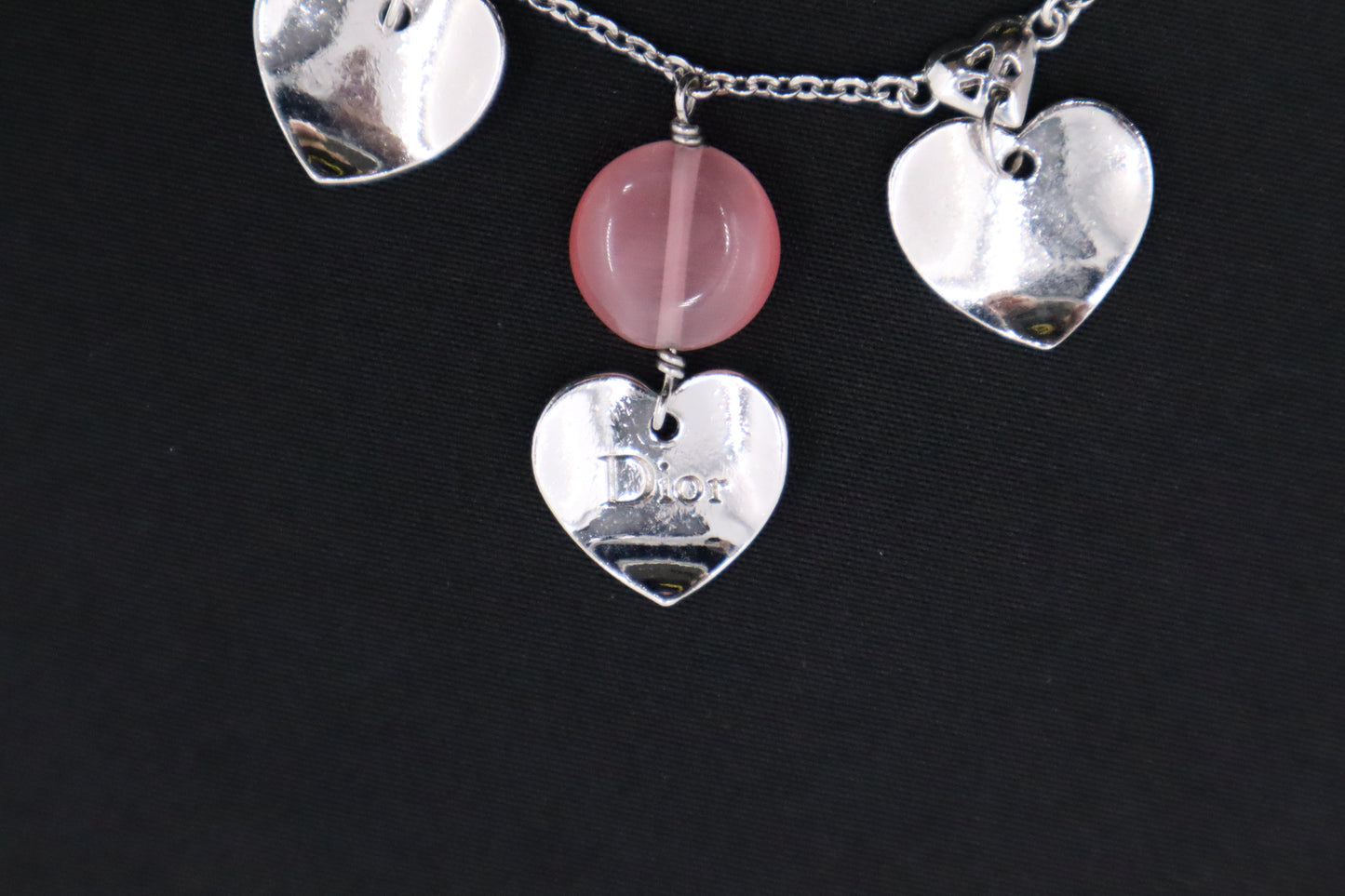 Dior Heart Bracelet with Pink Beads