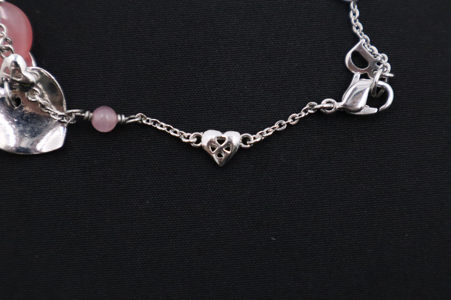 Dior Heart Bracelet with Pink Beads