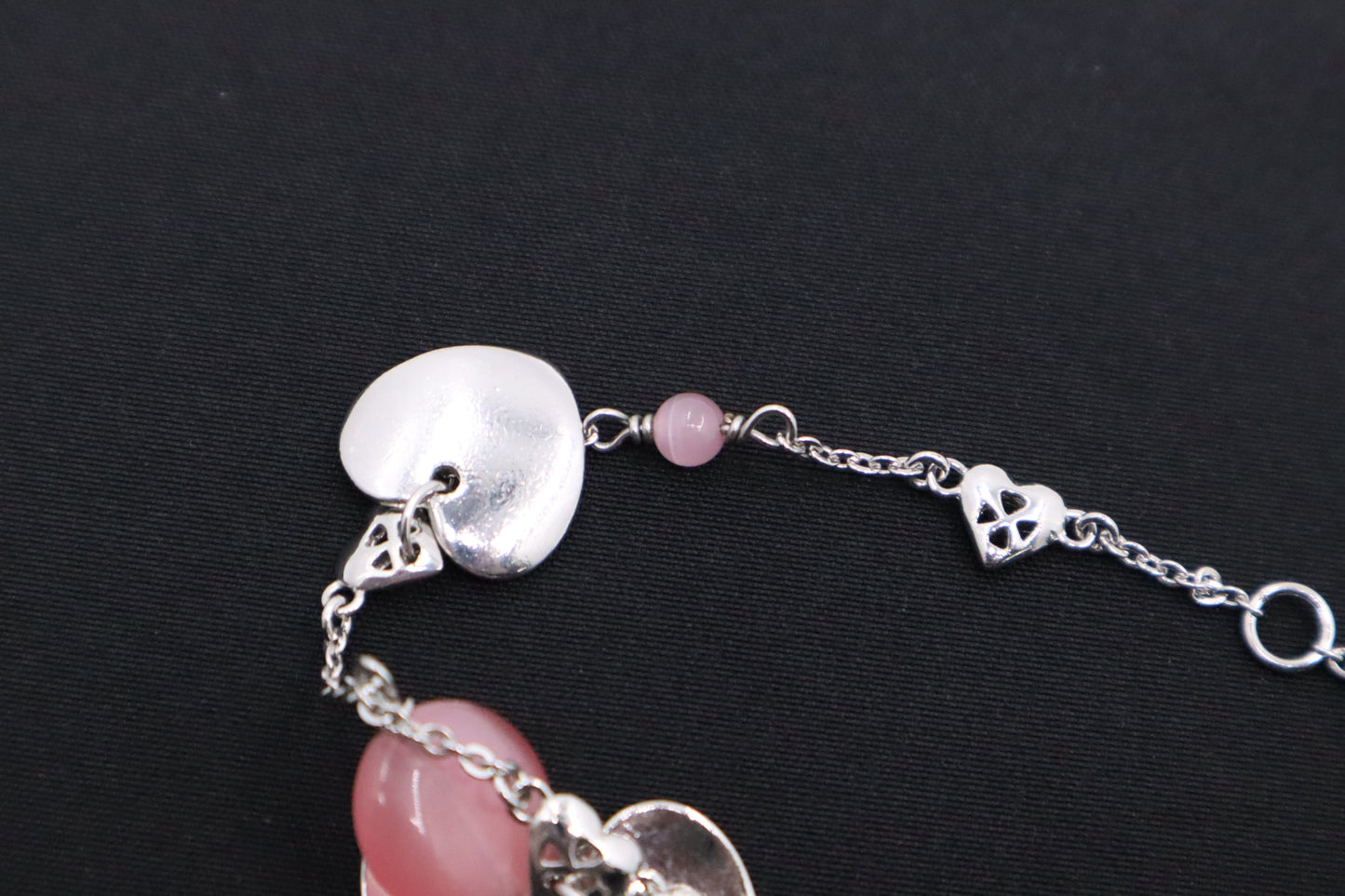 Dior Heart Bracelet with Pink Beads