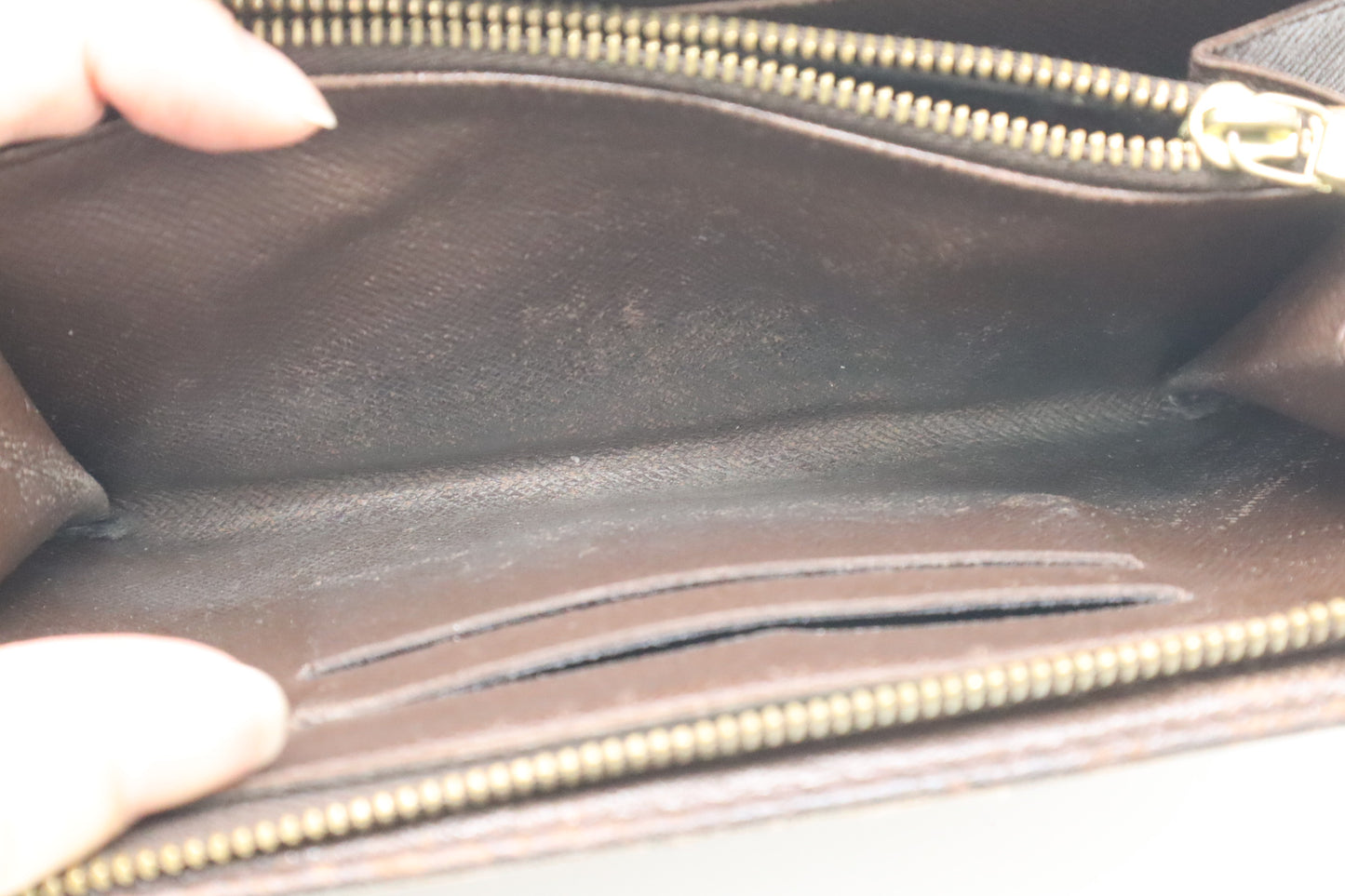 Louis Vuitton Zip Wallet in Damier Ebene Canvas
