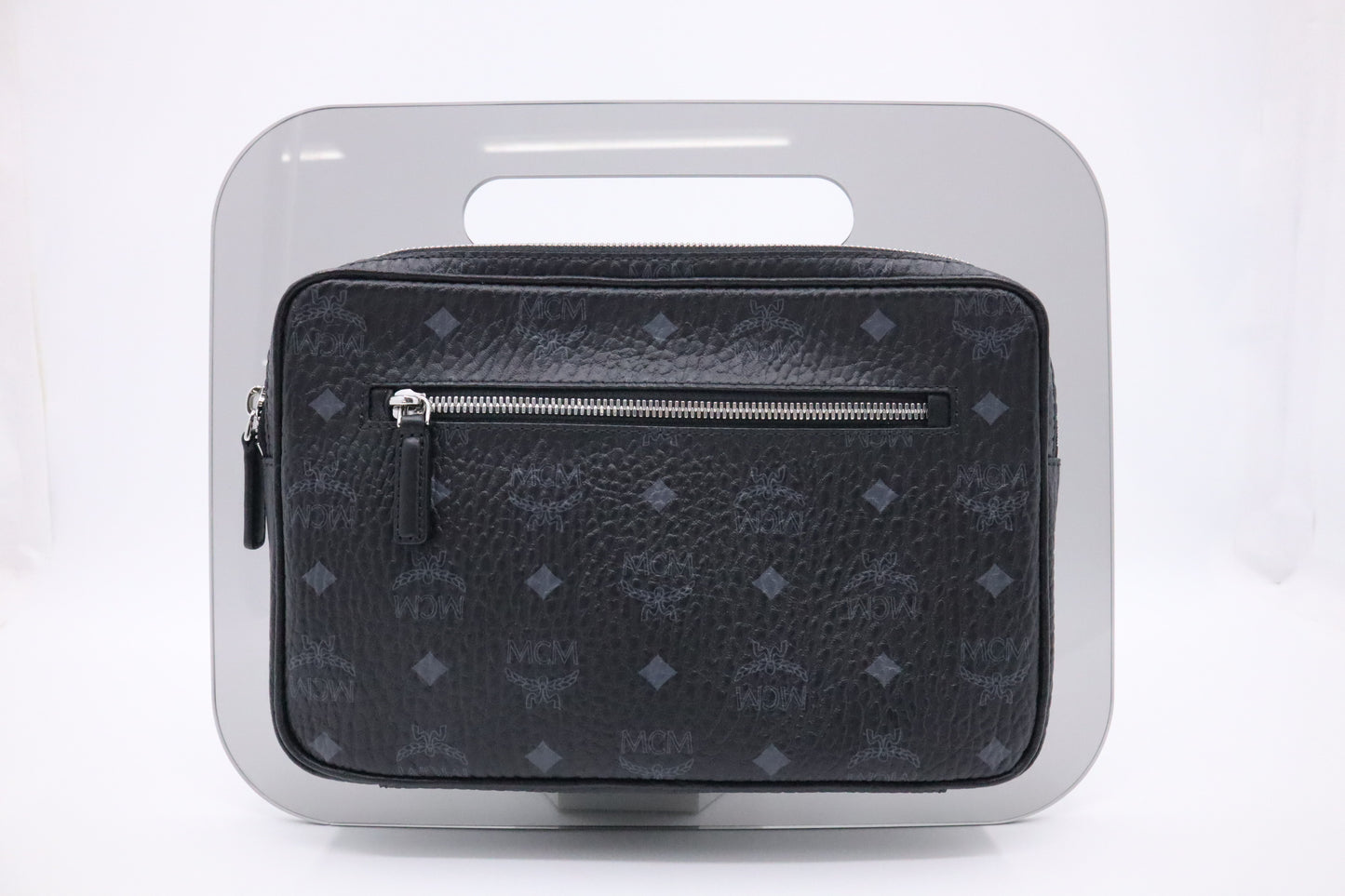 MCM x Phenomenon Clutch in Black Visetos Canvas