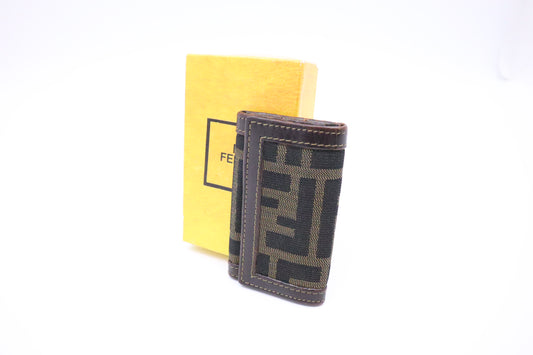 Fendi Key Case in Zucca Canvas