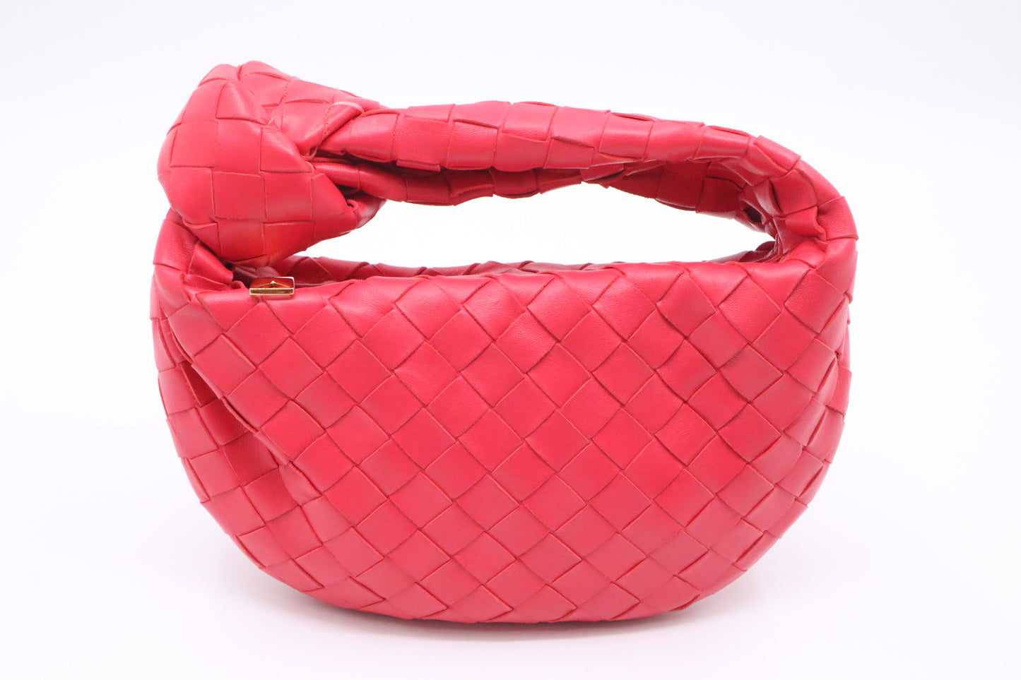 Bottega Veneta Mini Jodie in Red Intrecciato Leather