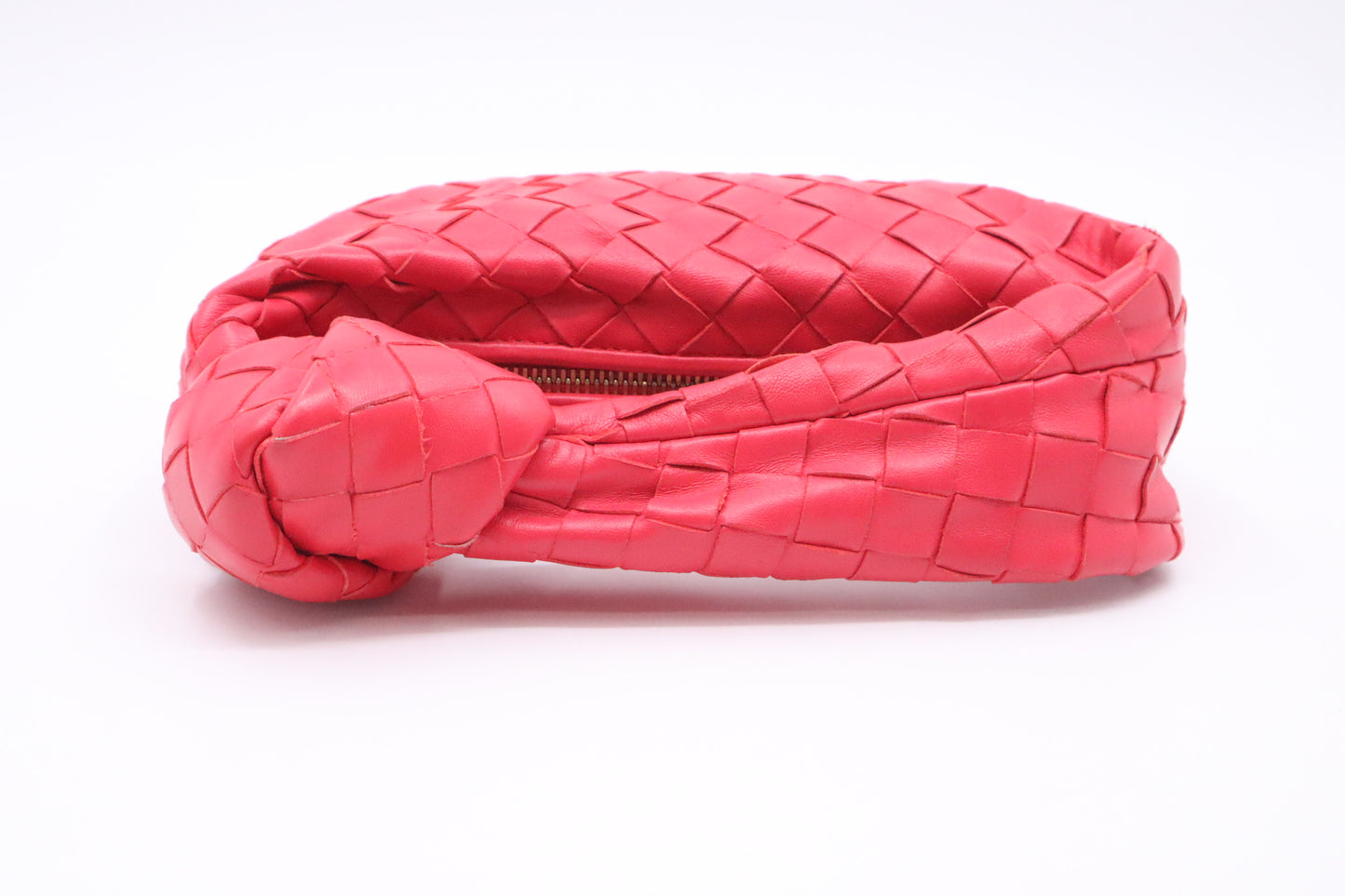 Bottega Veneta Mini Jodie in Red Intrecciato Leather