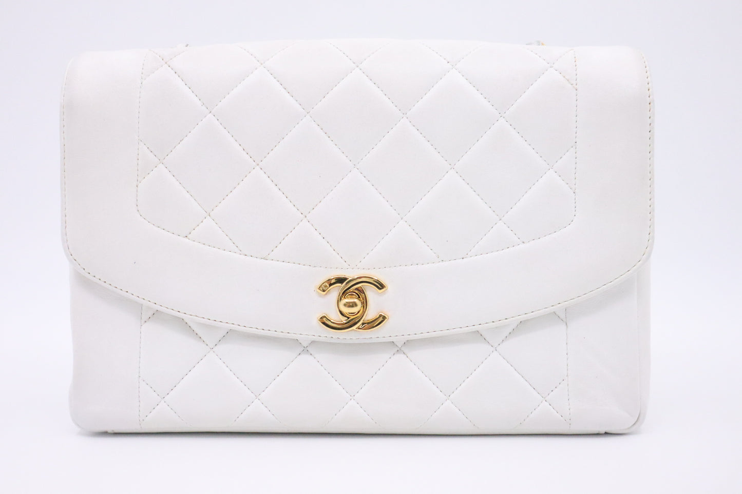 Chanel Medium Diana in White Leather