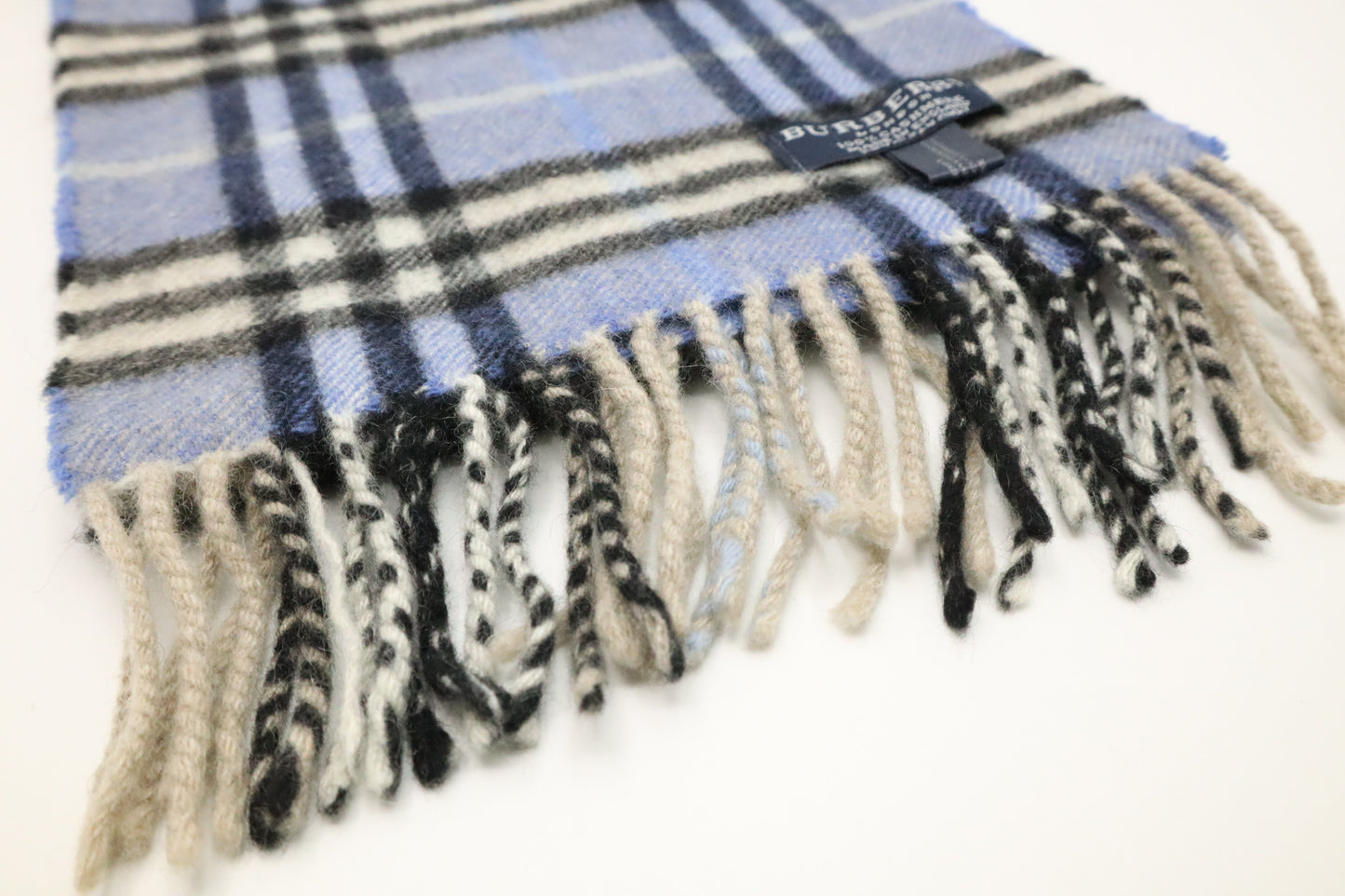 Burberry Kids Scarf in Light Blue Cashmere
