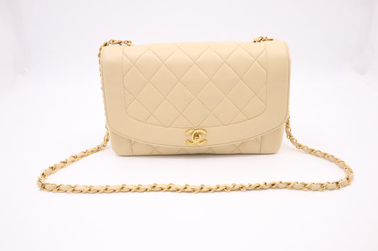 Chanel Medium Diana in Beige Leather