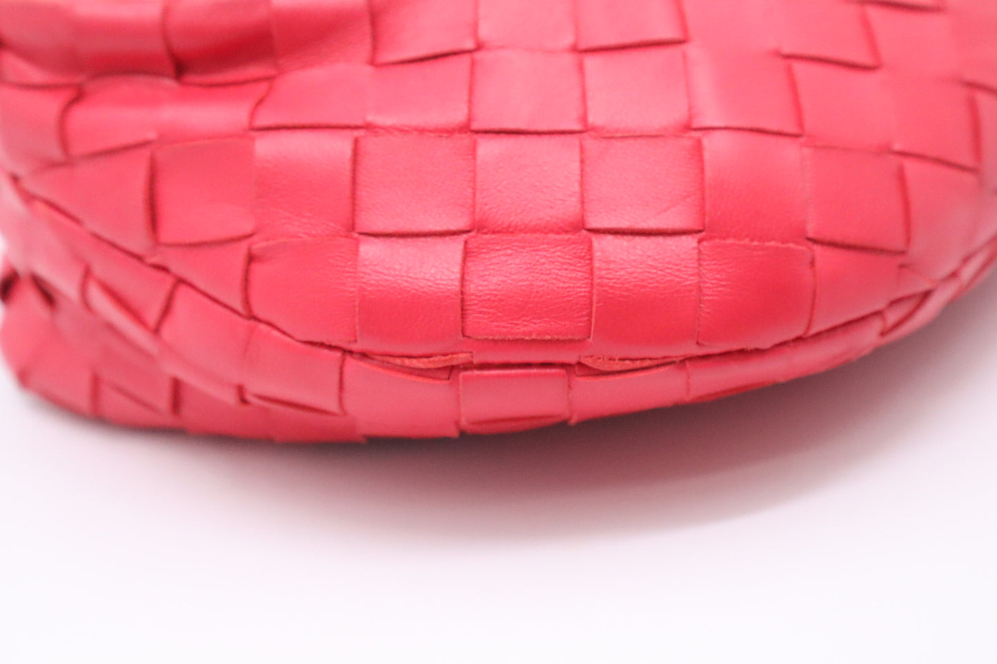 Bottega Veneta Mini Jodie in Red Intrecciato Leather