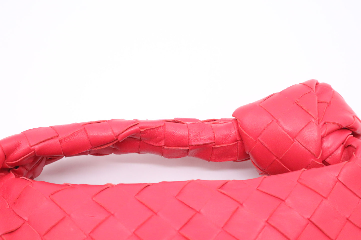 Bottega Veneta Mini Jodie in Red Intrecciato Leather