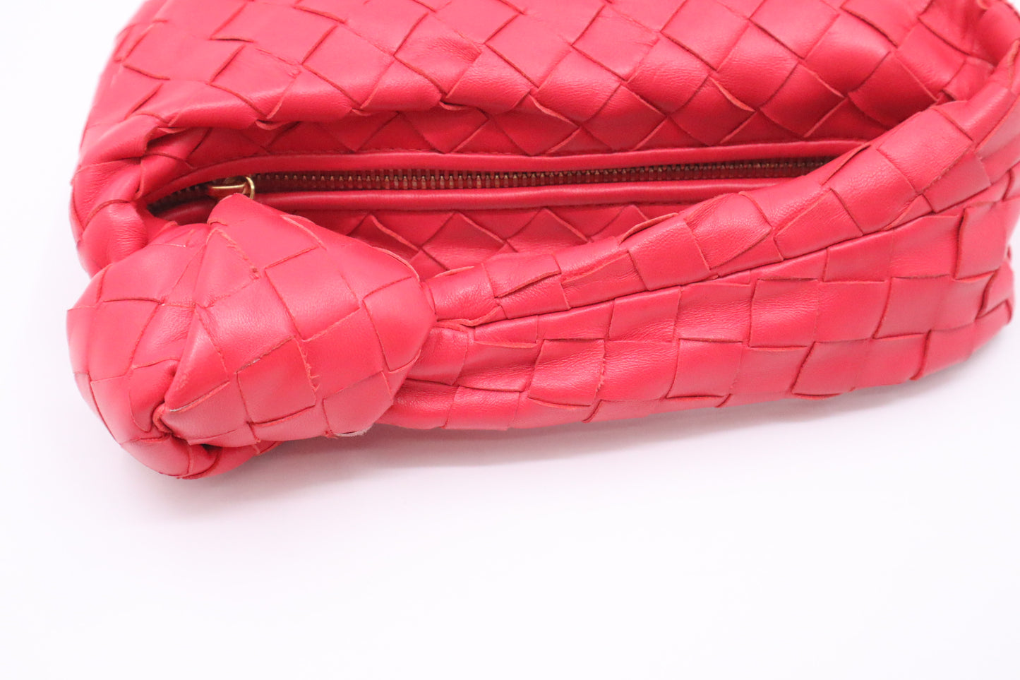 Bottega Veneta Mini Jodie in Red Intrecciato Leather