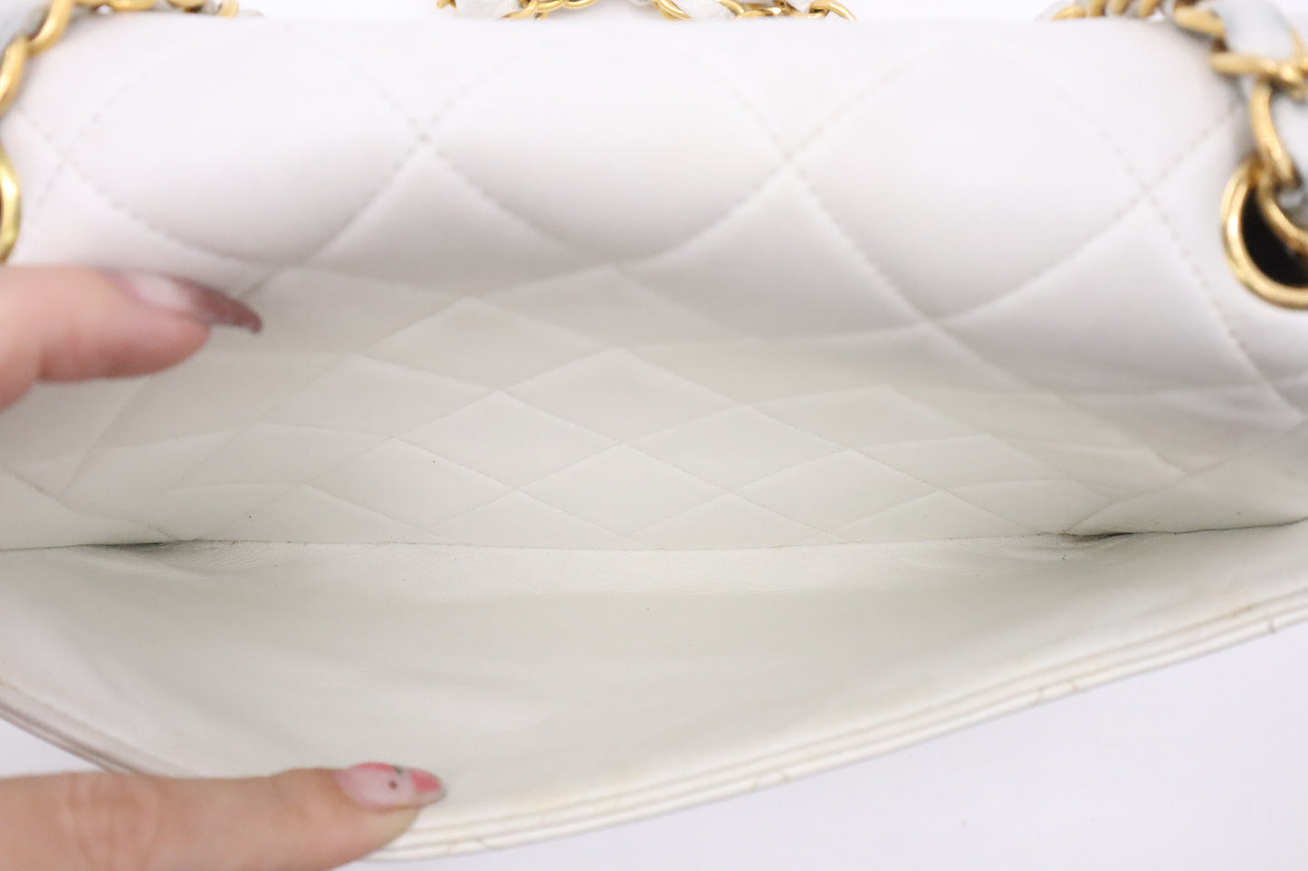 Chanel Medium Diana in White Leather