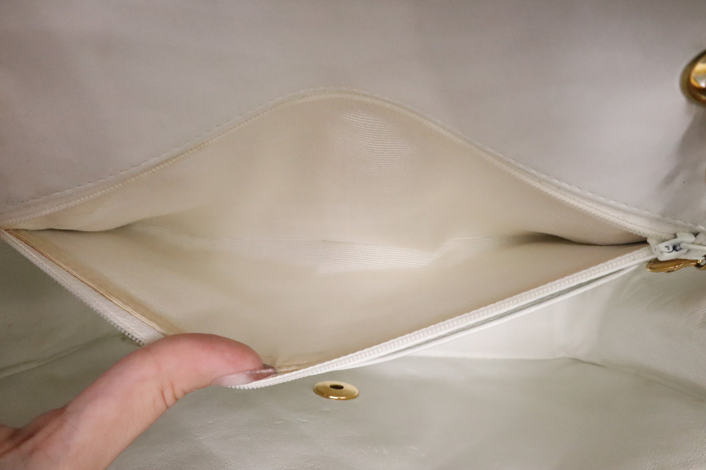 Chanel Medium Diana in White Leather