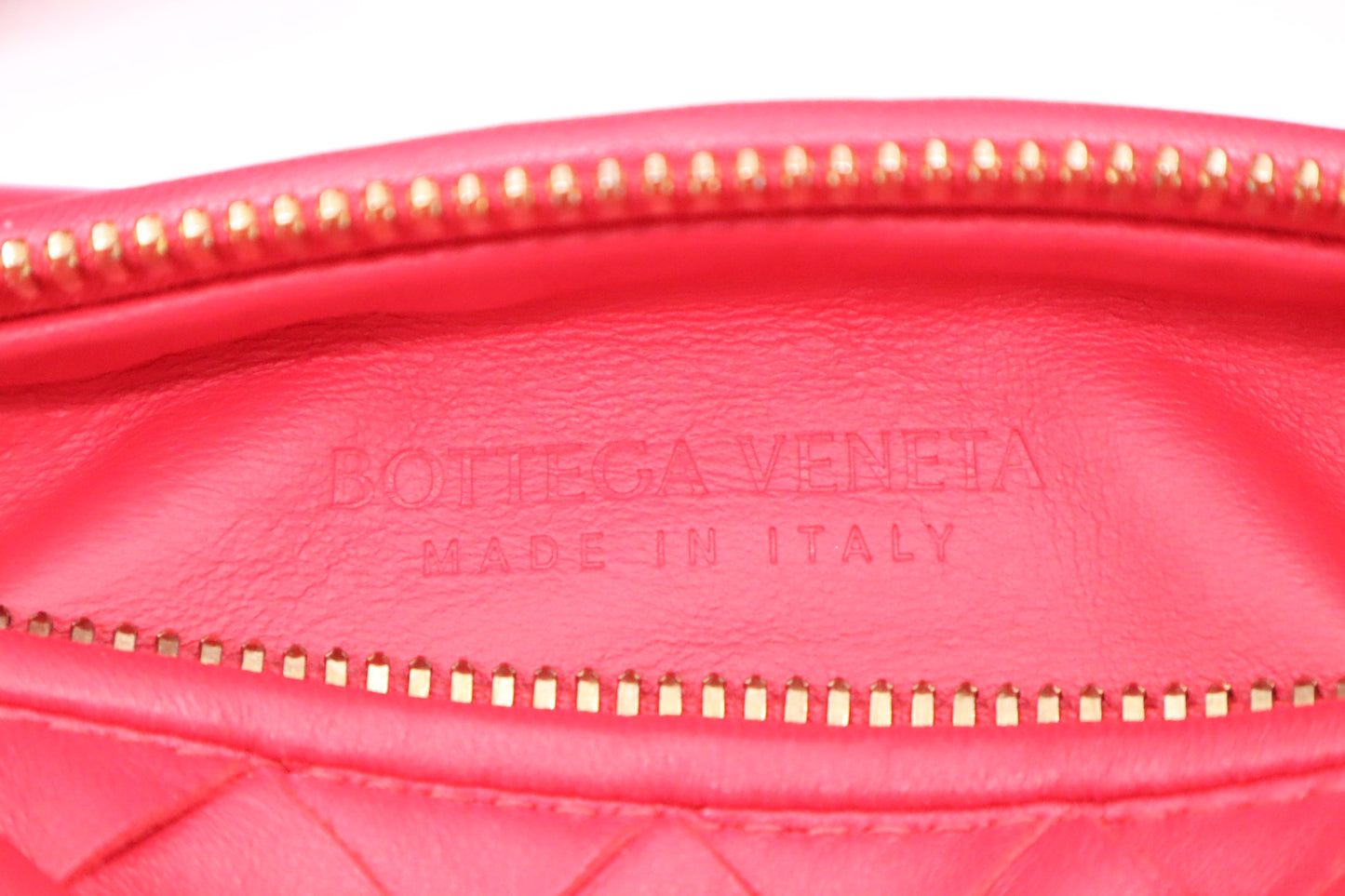 Bottega Veneta Mini Jodie in Red Intrecciato Leather