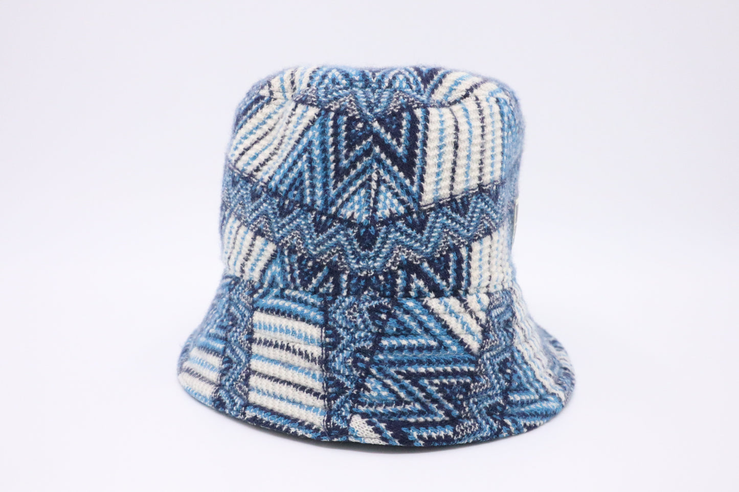 Prada Bucket Hat in Blue Wool & Cashmere