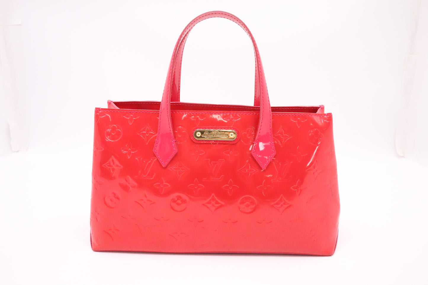 Louis Vuitton Wilshire in Framboise Patent Leather