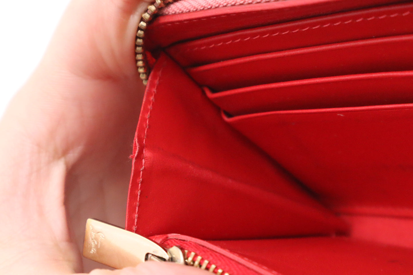 Louboutin Panettone Zippy Wallet in Pink Leather