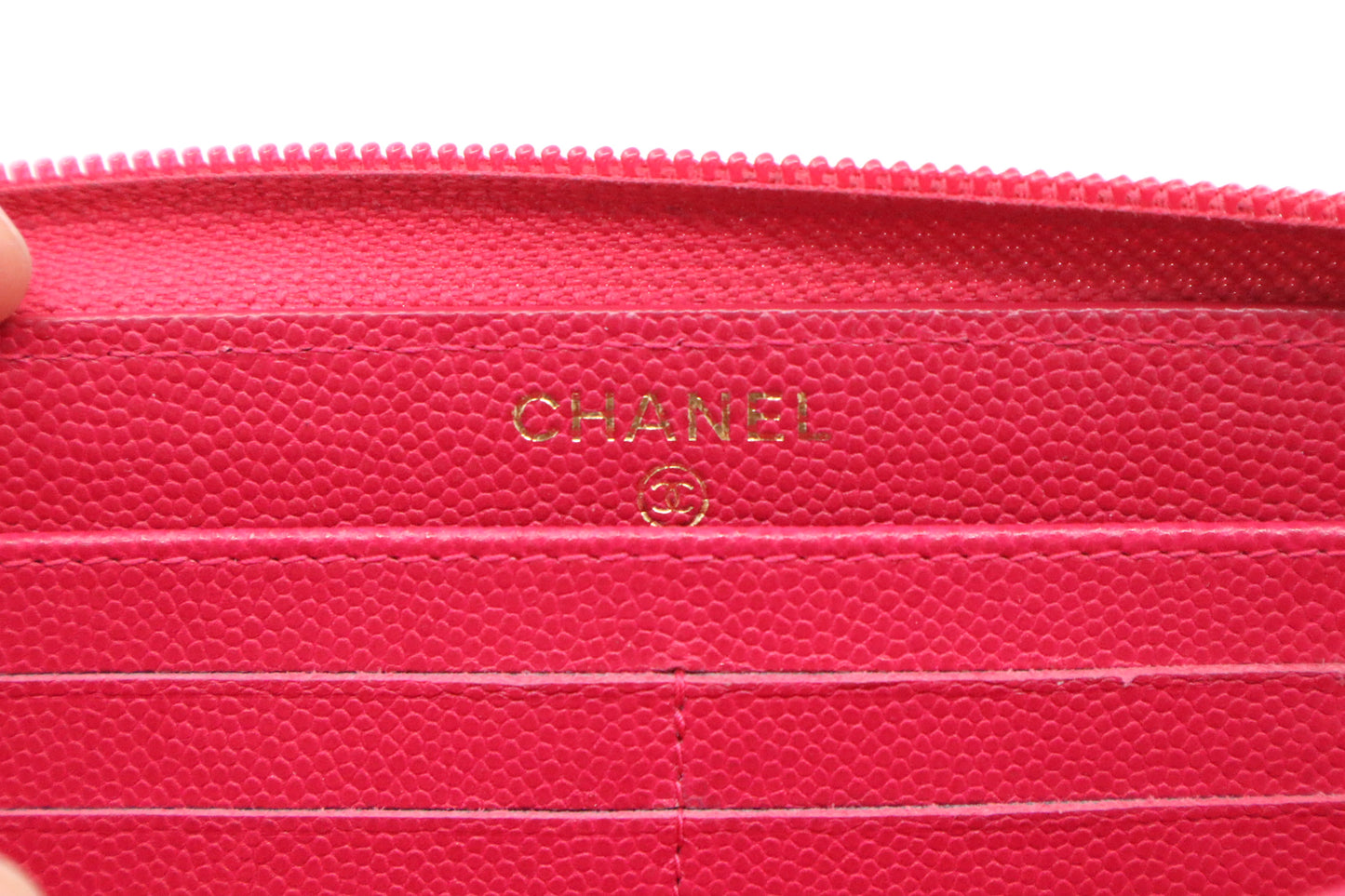 Chanel Boy Long Zippy in Pink Caviar Leather