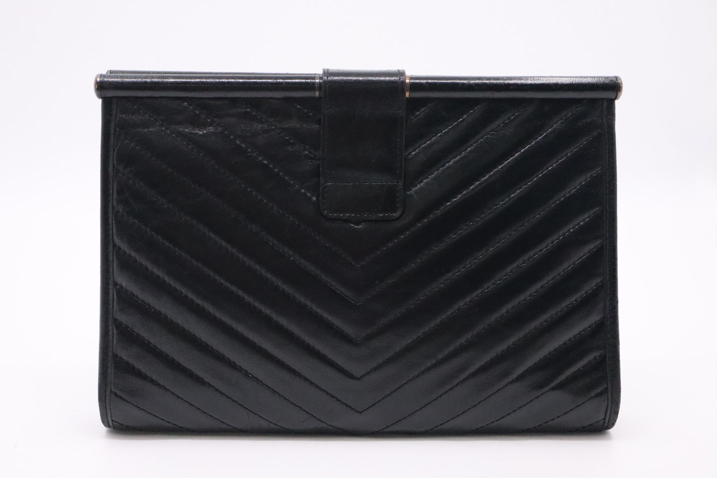 YSL Saint Laurent Clutch in Black Leather