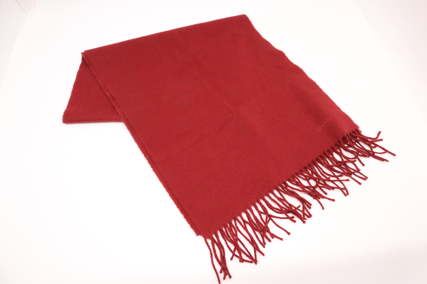 Hermes Scarf in Red Cashmere