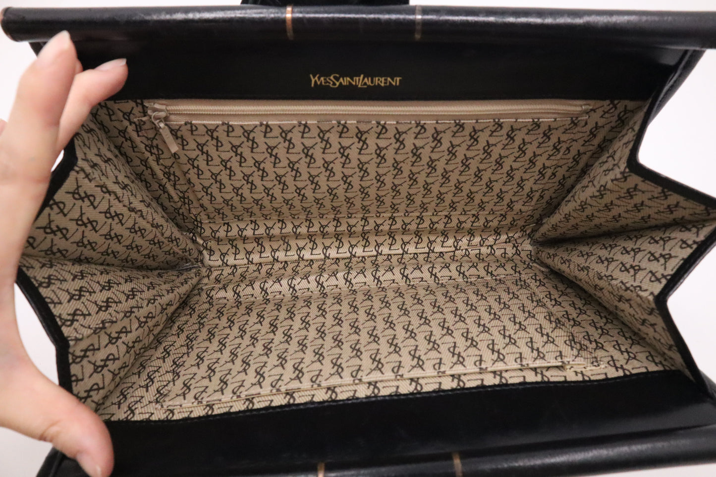 YSL Saint Laurent Clutch in Black Leather