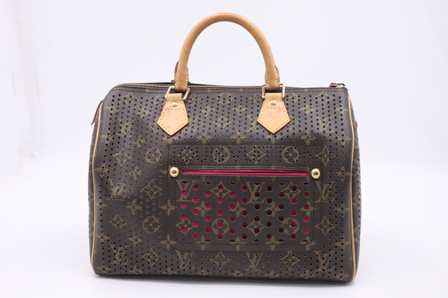 Louis Vuitton Speedy 30 in Pink and Perforated Monogram Canvas