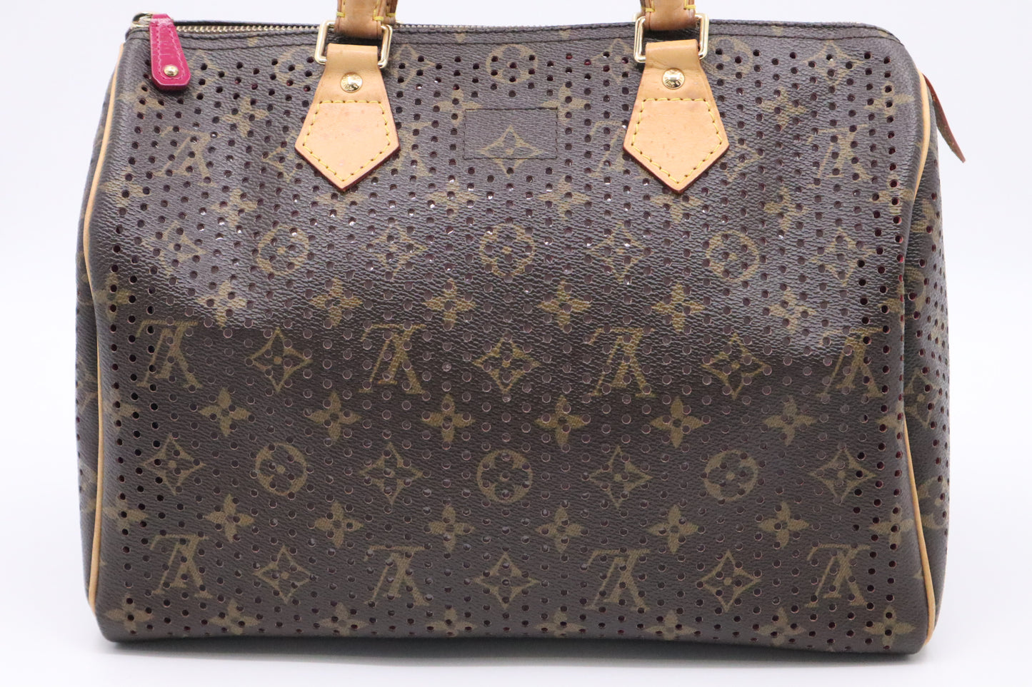 Louis Vuitton Speedy 30 in Pink and Perforated Monogram Canvas