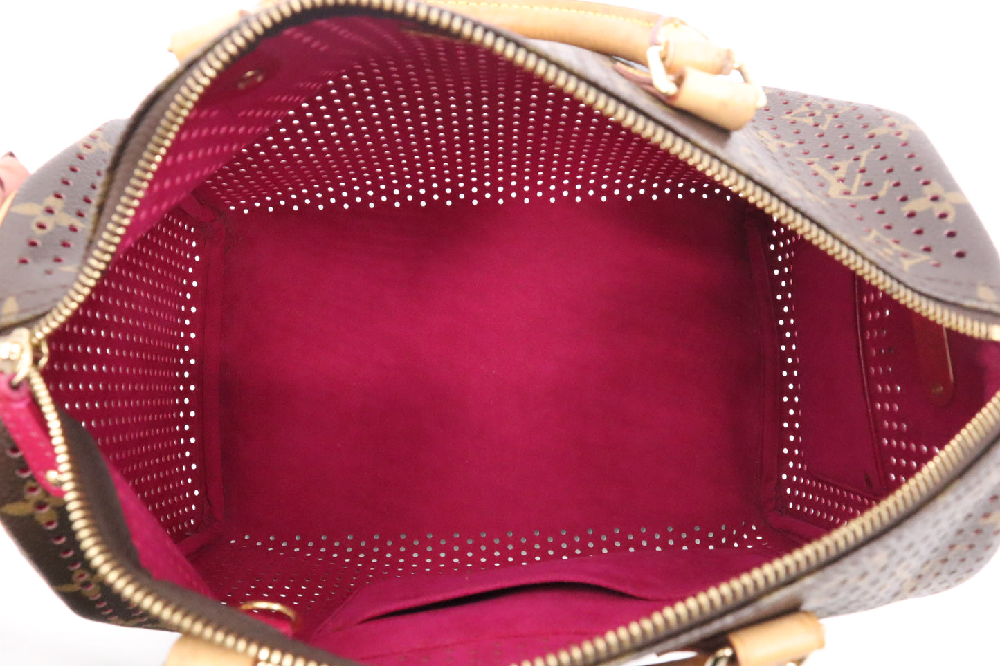 Louis Vuitton Speedy 30 in Pink and Perforated Monogram Canvas