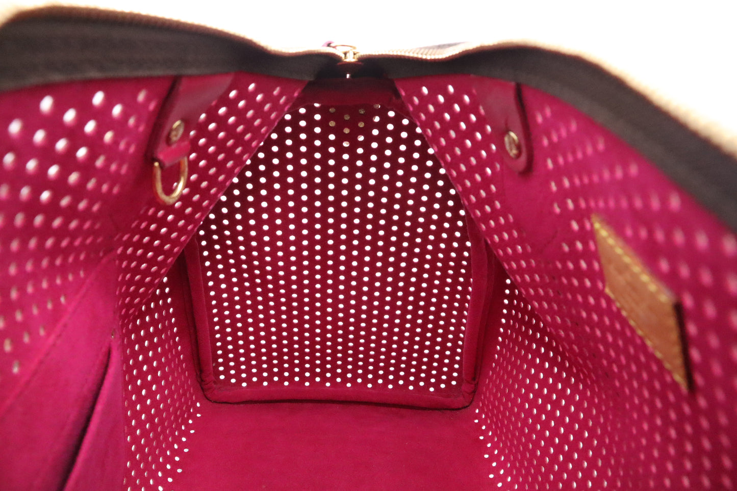 Louis Vuitton Speedy 30 in Pink and Perforated Monogram Canvas