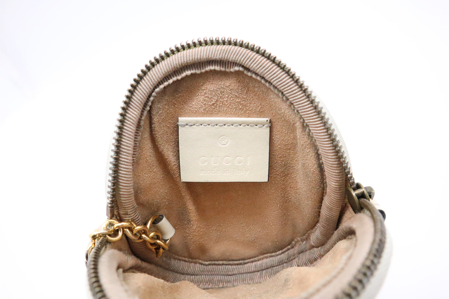 Gucci Marmont Coin Case in White Leather