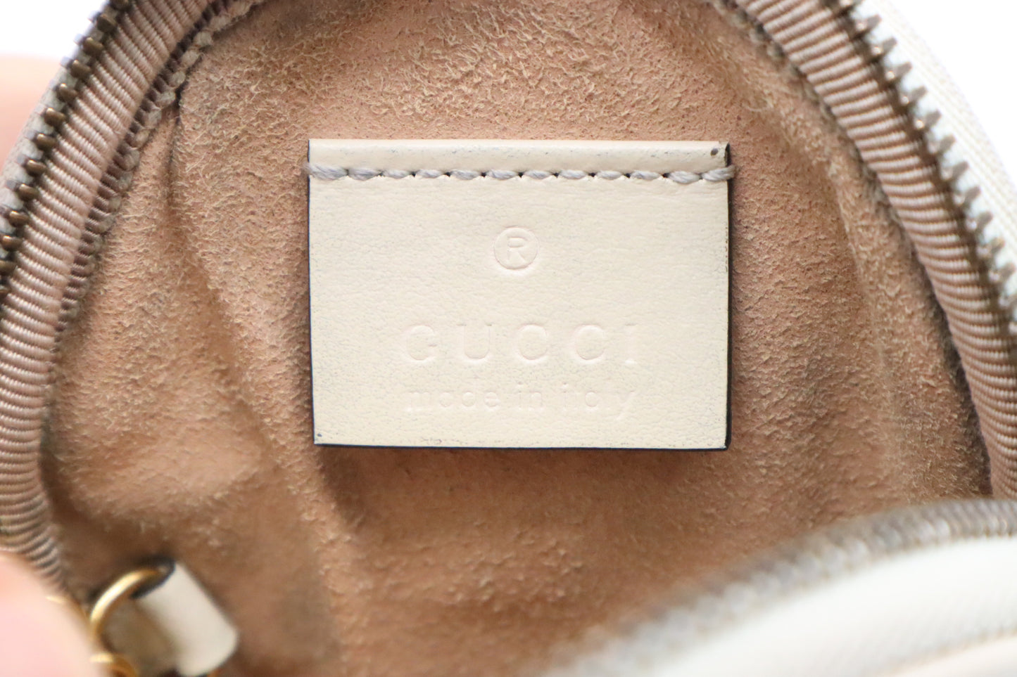 Gucci Marmont Coin Case in White Leather
