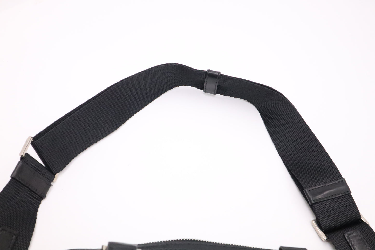 Prada Shoulder Bag in Black Nylon and Leather