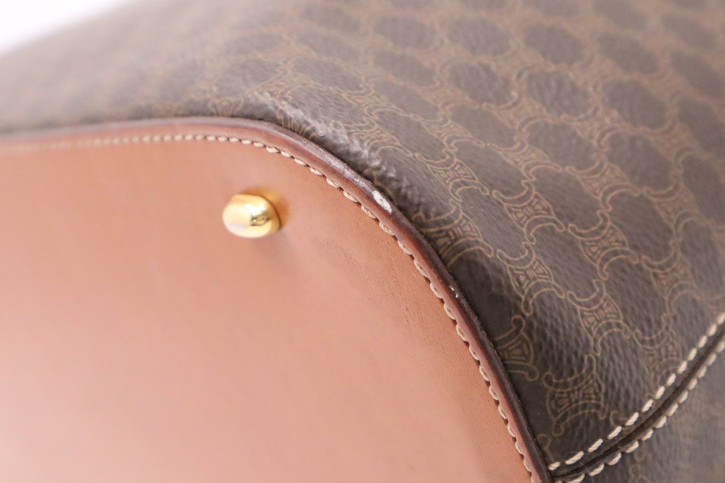 Celine Handbag in Brown Macadam Canvas