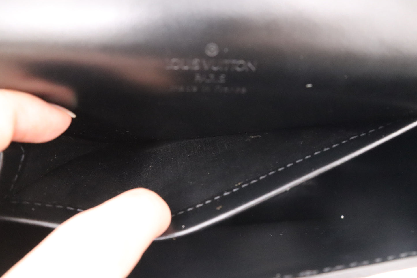 Louis Vuitton Cabaret in Black Damier Vernis Leather