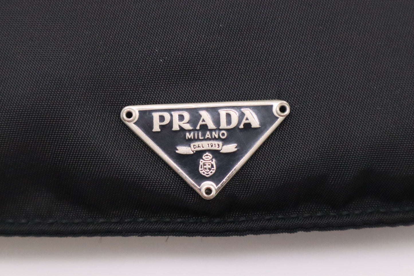 Prada Shoulder Bag in Black Nylon and Leather