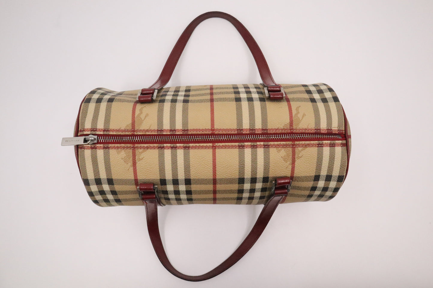 Burberry Barrel Bag in Nova Check Canvas