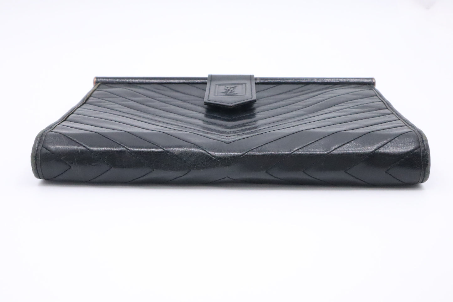 YSL Saint Laurent Clutch in Black Leather