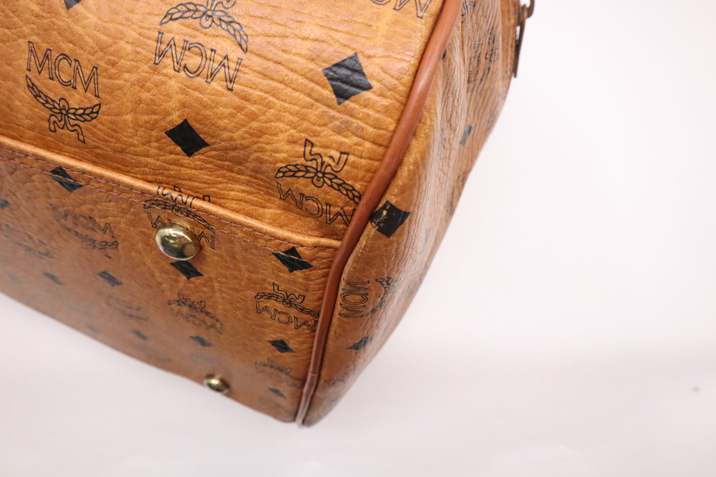 MCM Boston Travel Bag in Visetos Leather