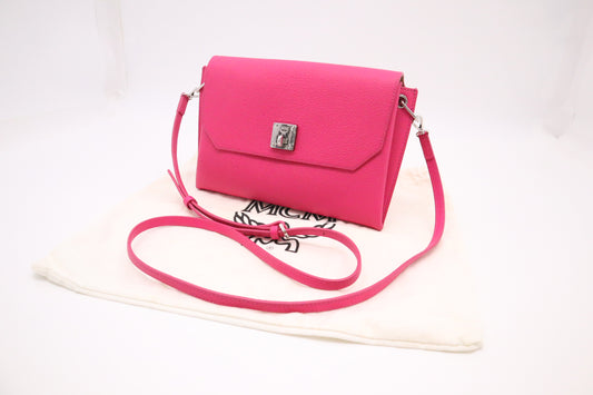 MCM Milla Crossbody in Pink Leather