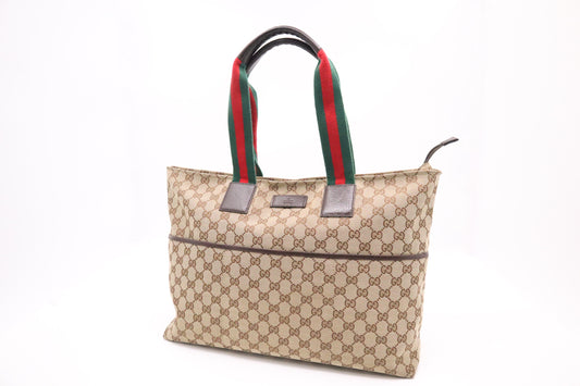 Gucci Tote in GG Sherry Line Canvas