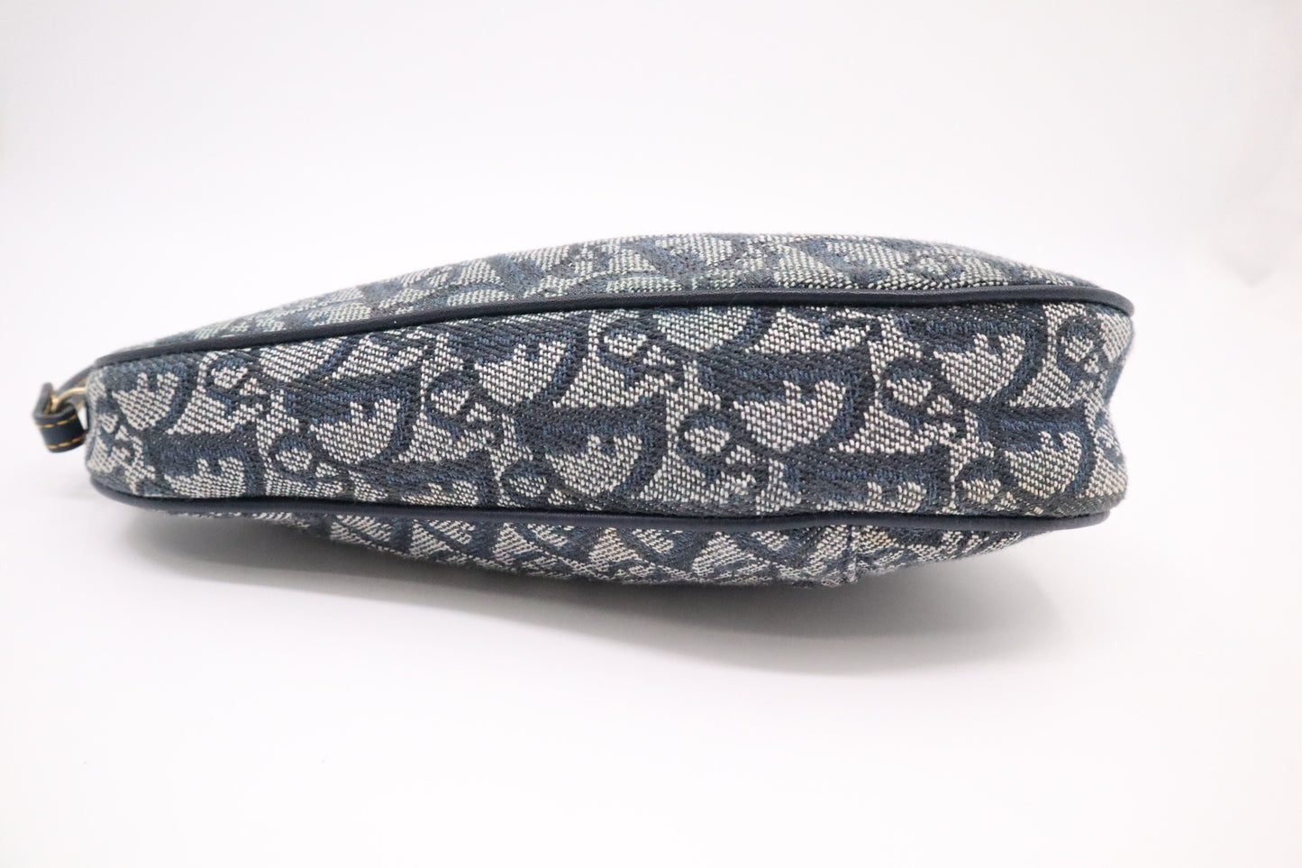 Dior Saddle Pochette in Navy Blue Oblique Canvas