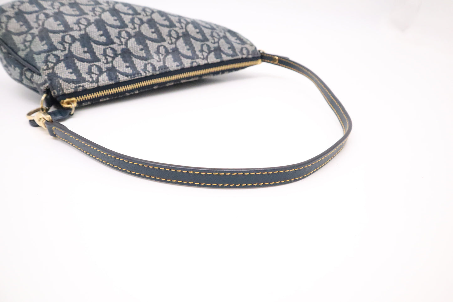 Dior Saddle Pochette in Navy Blue Oblique Canvas
