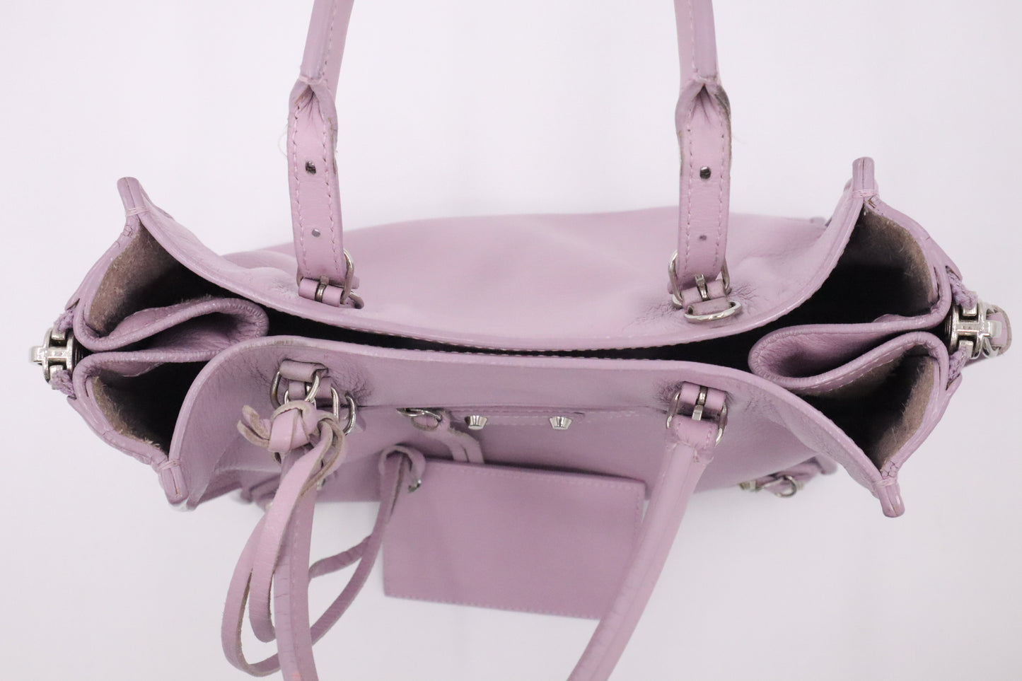 Balenciaga Papier Handbag in Lilac Leather