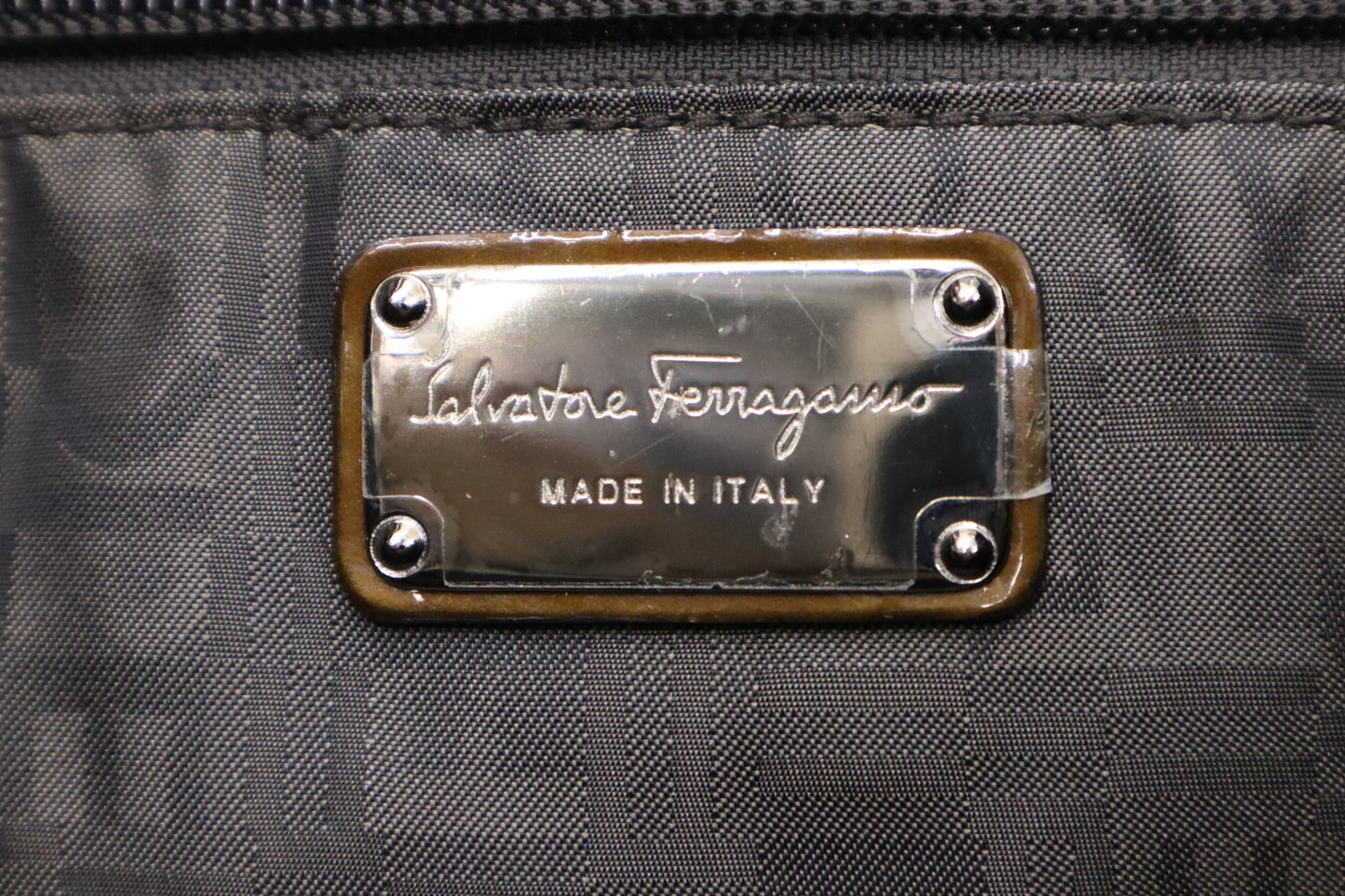 Ferragamo Marisa Handbag in Bronze Patent Leather
