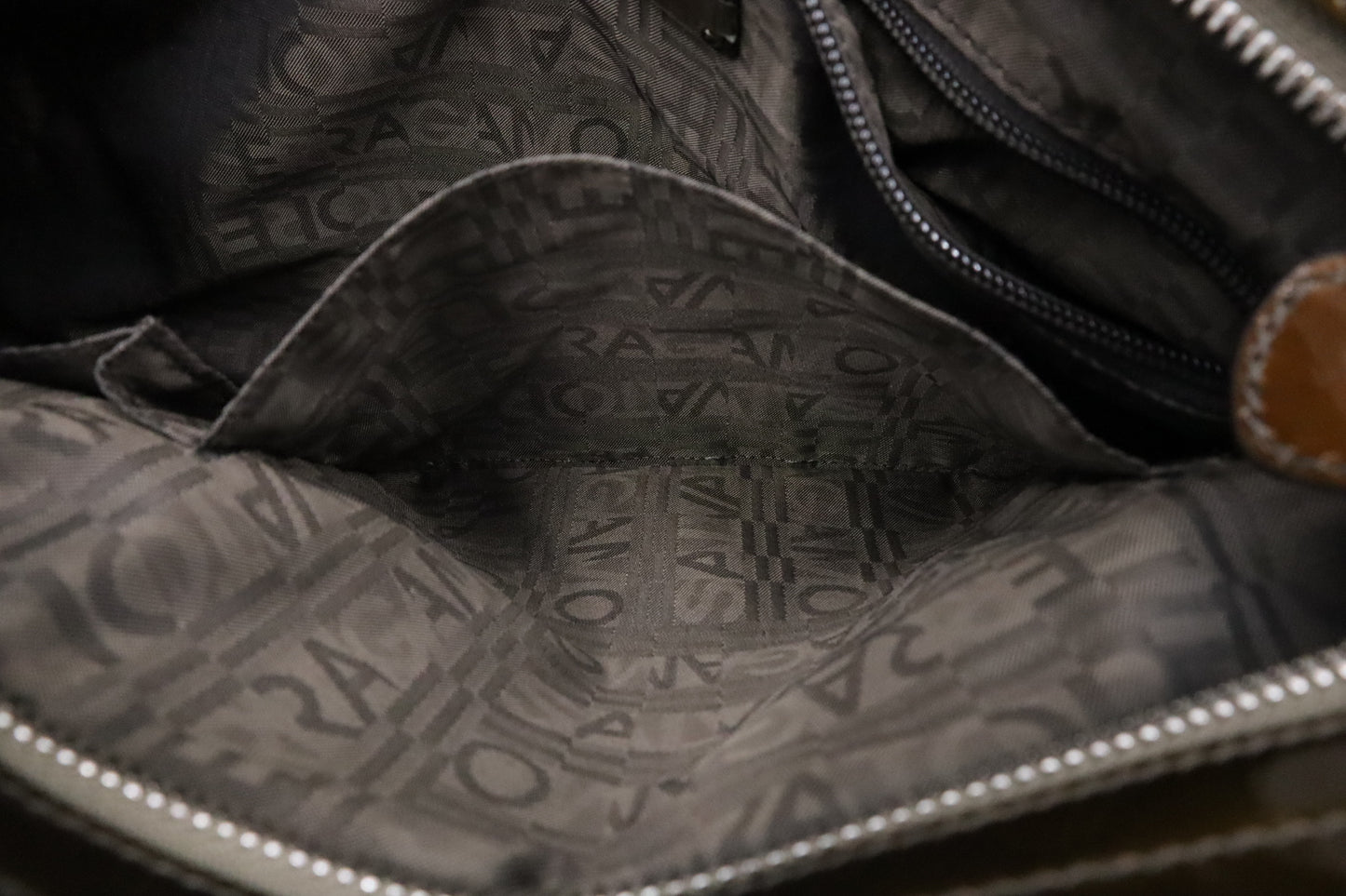 Ferragamo Marisa Handbag in Bronze Patent Leather